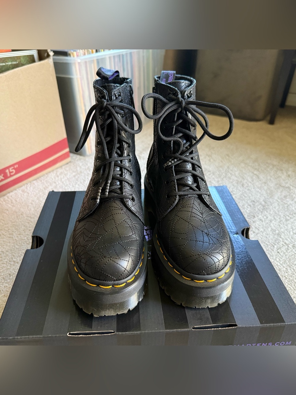 Dr Martens Wednesday Platform Jadon Boots 🕷️🖤 - Picture 7 of 15